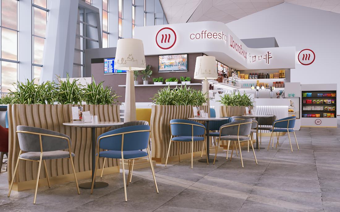 Проект кафе "Шоколадница" в аэропорту Пулково (не реализован)