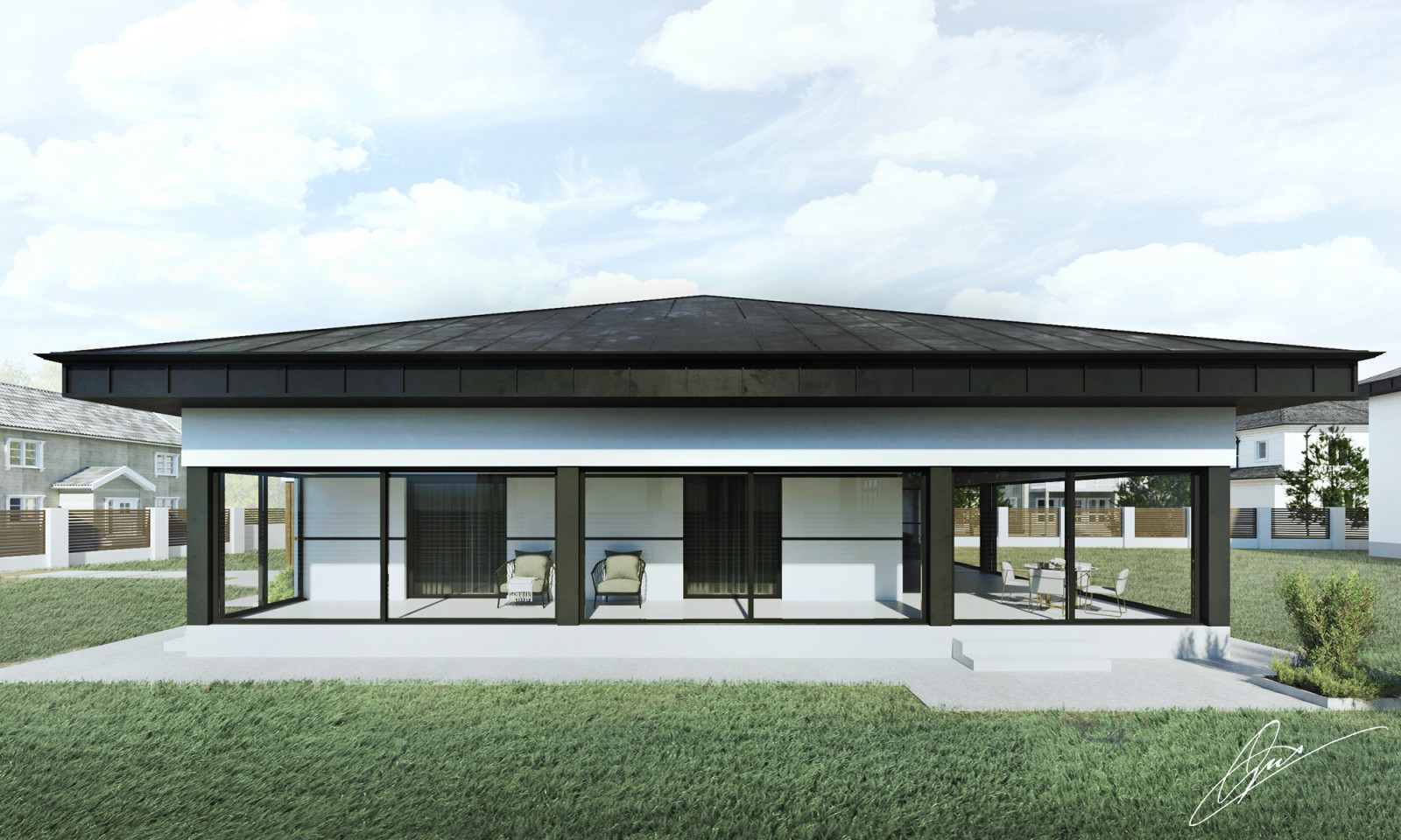 Экстерьер загородного дома в П. Долгопрудное