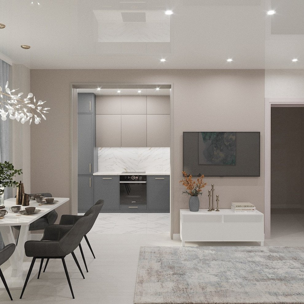 Дизайн кухни-гостиной