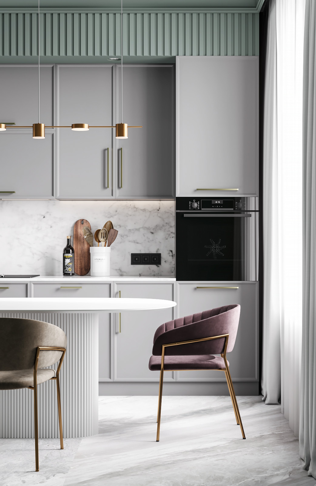 Обложка проекта: КУХНЯ В СТИЛЕ БУРЖУАЗНАЯ ЭКЛЕКТИКА В ЖК ЯМАЙКА 3