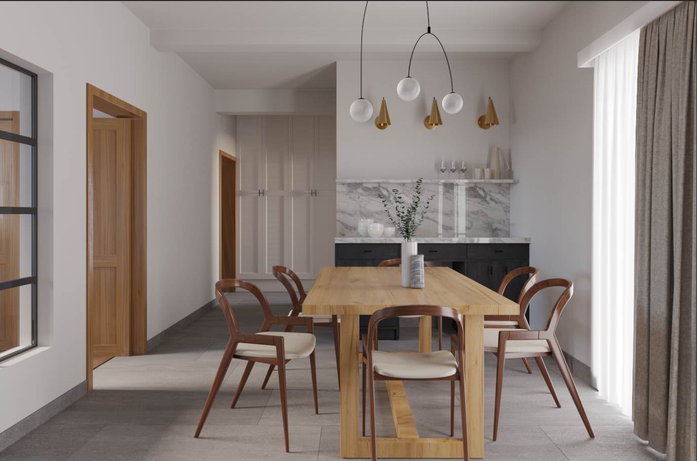 Визуализация кухни. Работа выполнена в 3dmax + Corona Render