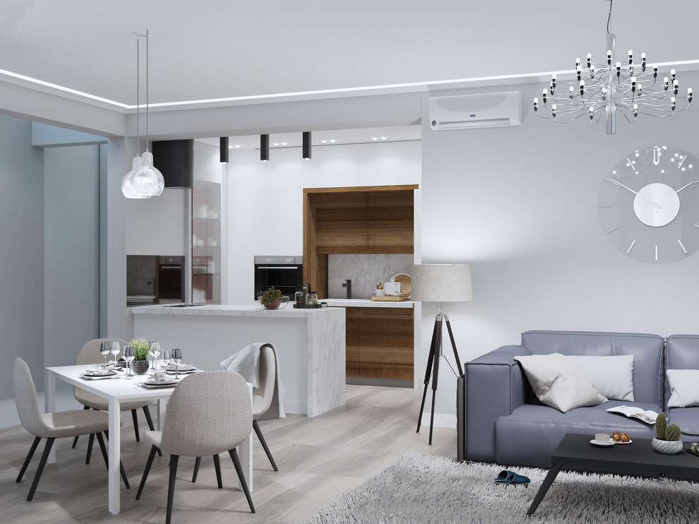 Обложка проекта: "Гармония в серых тонах" двухкомнатная квартира с двумя санузлами площадью 97 кв