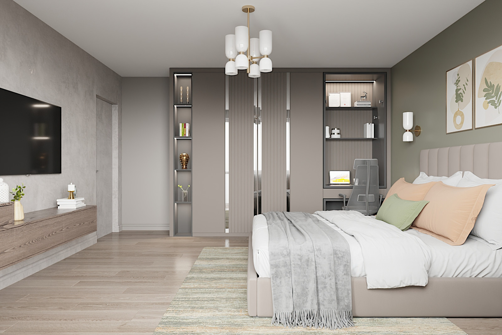 "КВАРТИРА В СИНЕ-ЗЕЛЁНЫХ ТОНАХ"