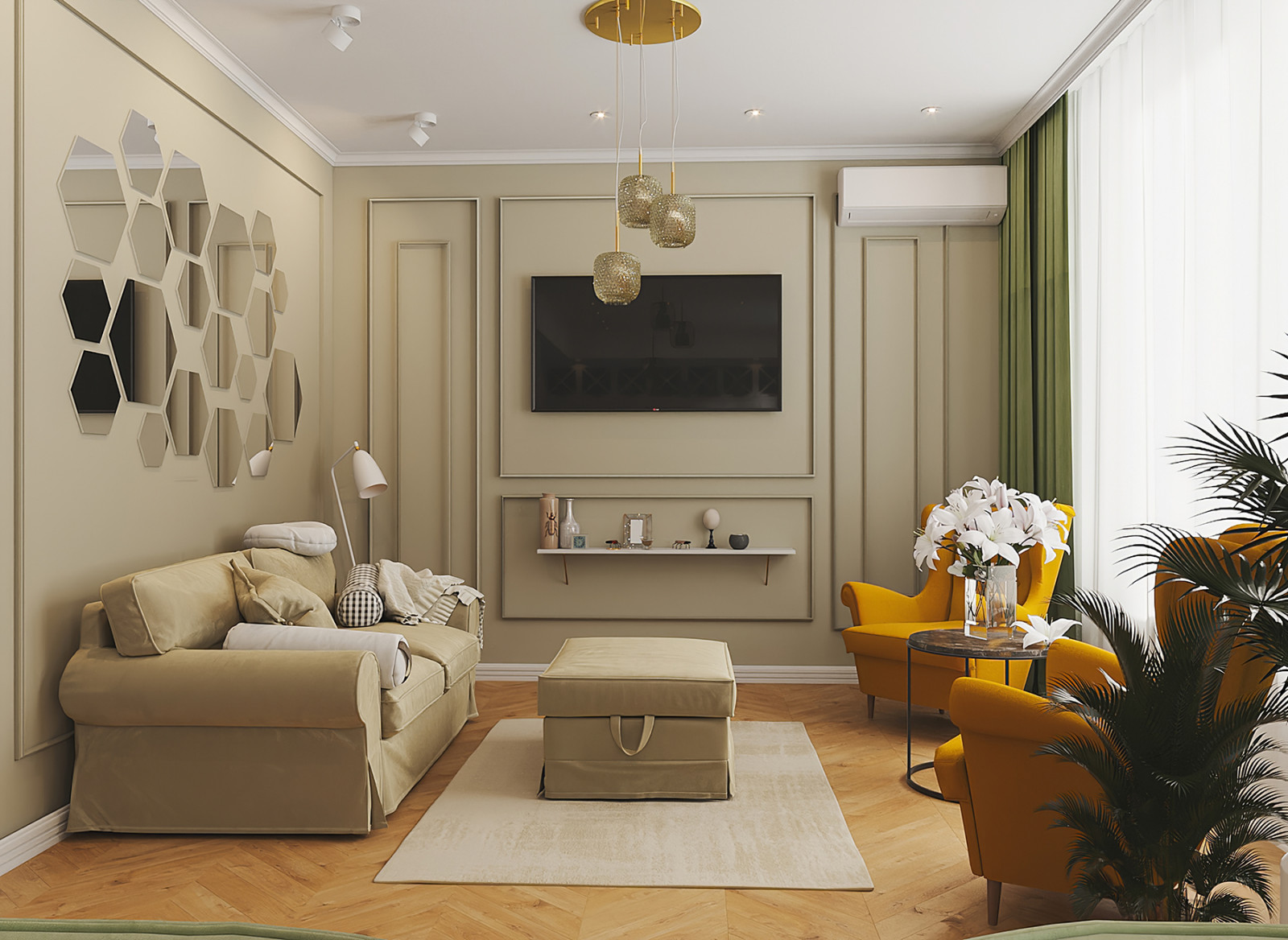 Кухня-гостиная и санузел в частном доме