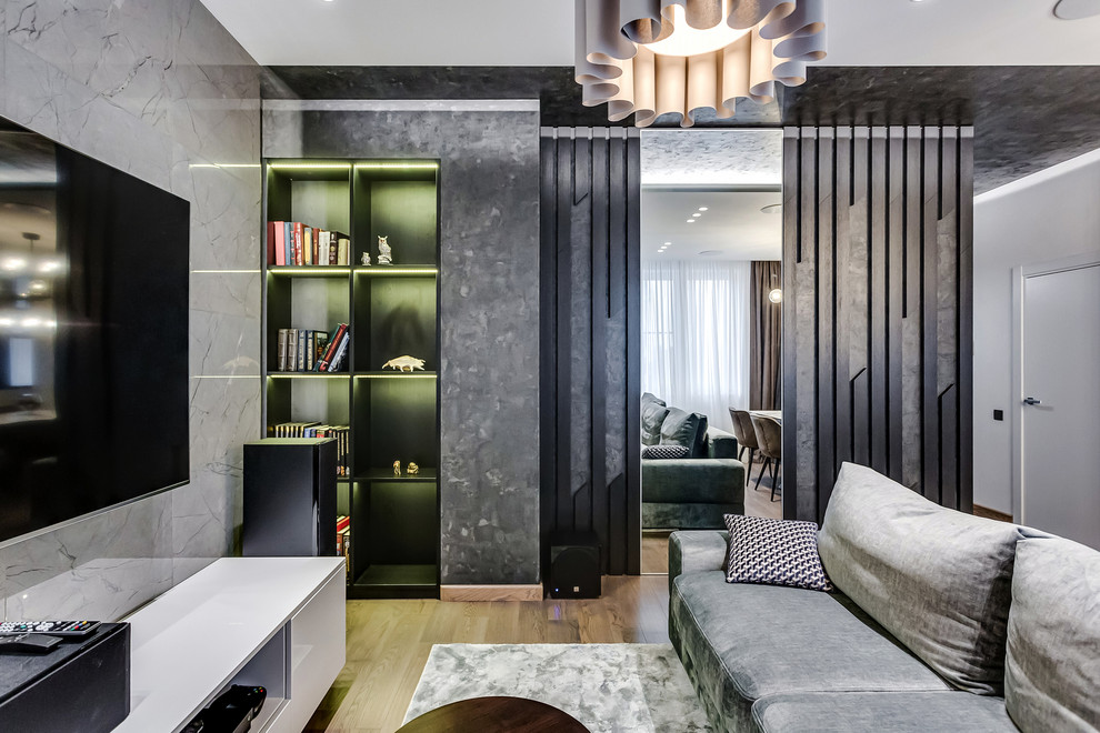 Фото реализации проекта "Квартира в доме с часами"