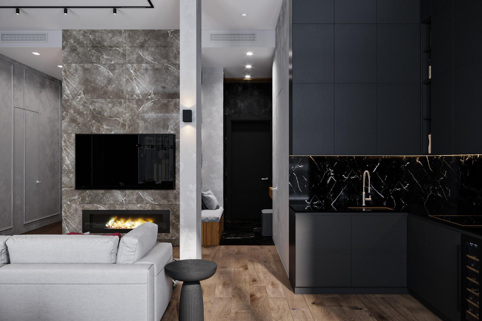 Квартира 132 кв.м. в современном стиле в ЖК "Ботанический сад LIFE".