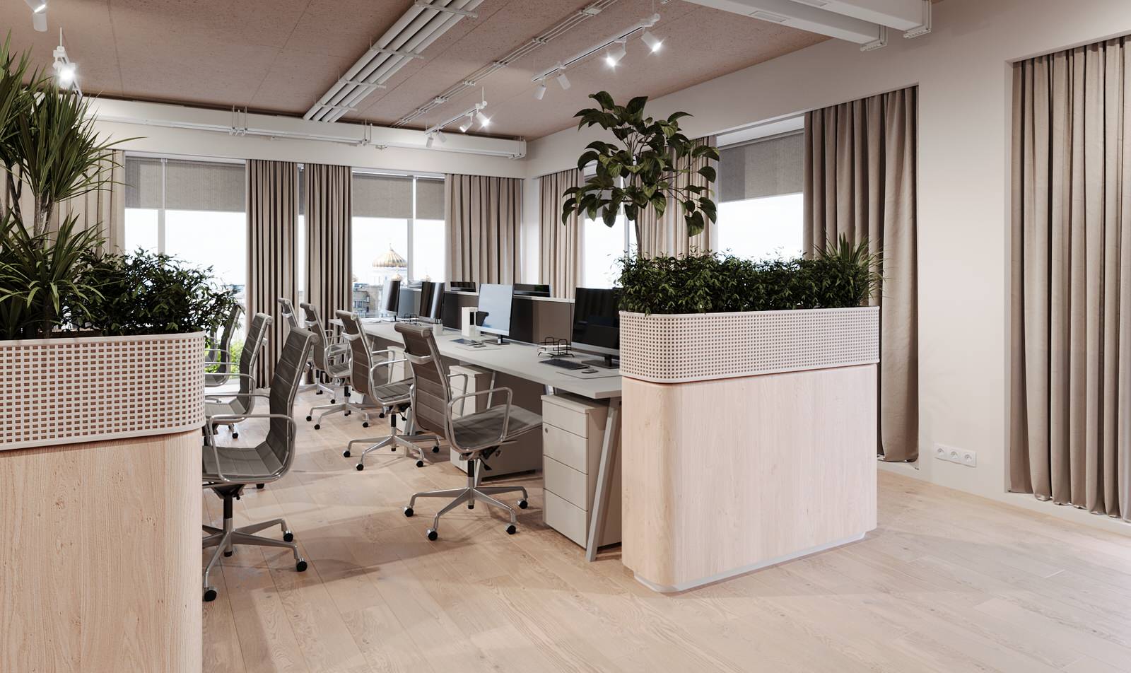 Визуализация офисного помещения