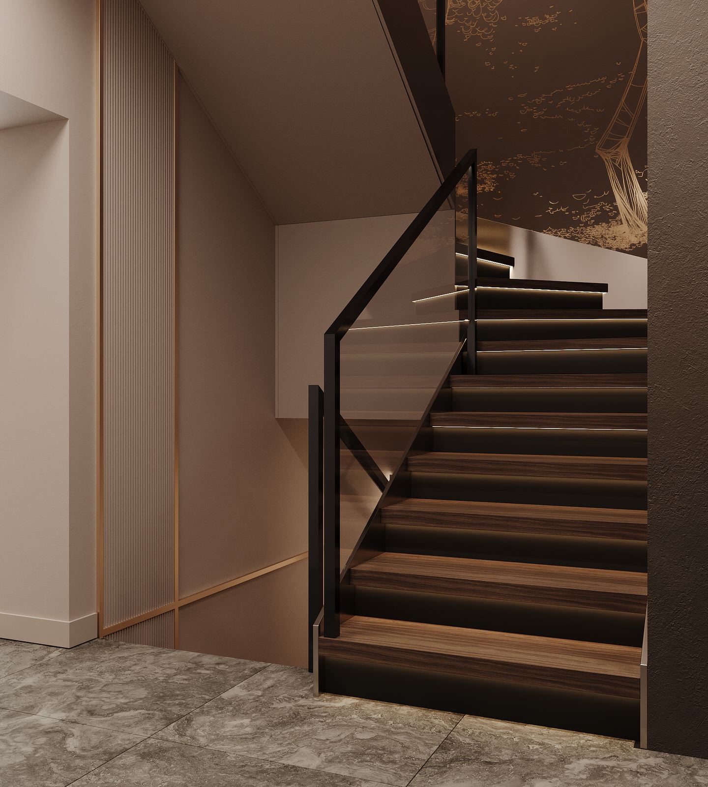 Интерьер загородного дома кардинально отличающийся от домов в округе