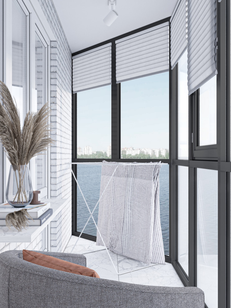 Дизайн  интерьера студии ЖК Аквамарин