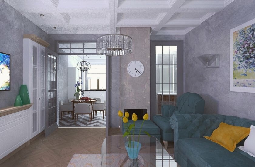 Обложка проекта: Современная классика в сталинской постройке