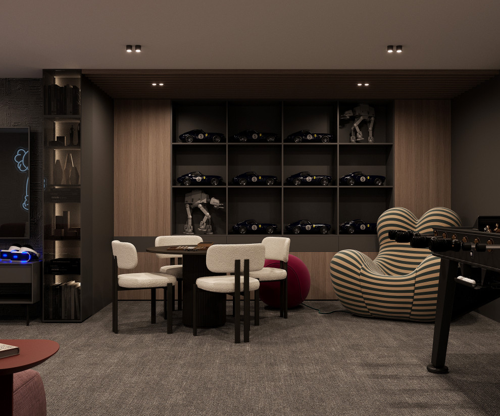 Обложка проекта: Цокольный этаж дома Тихая роскошь