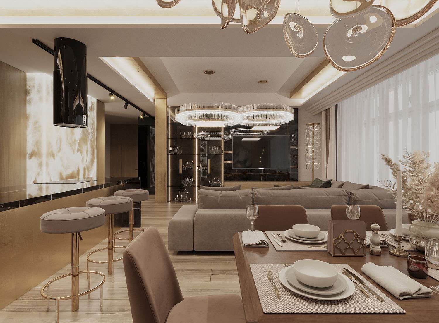 6-Room Apartment Design With 240 m² Floor Area