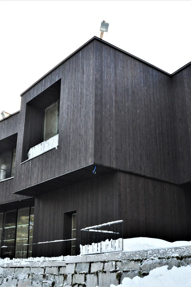 Shou Sugi Ban. Фасадная обожженная доска от Suntan WOOD.