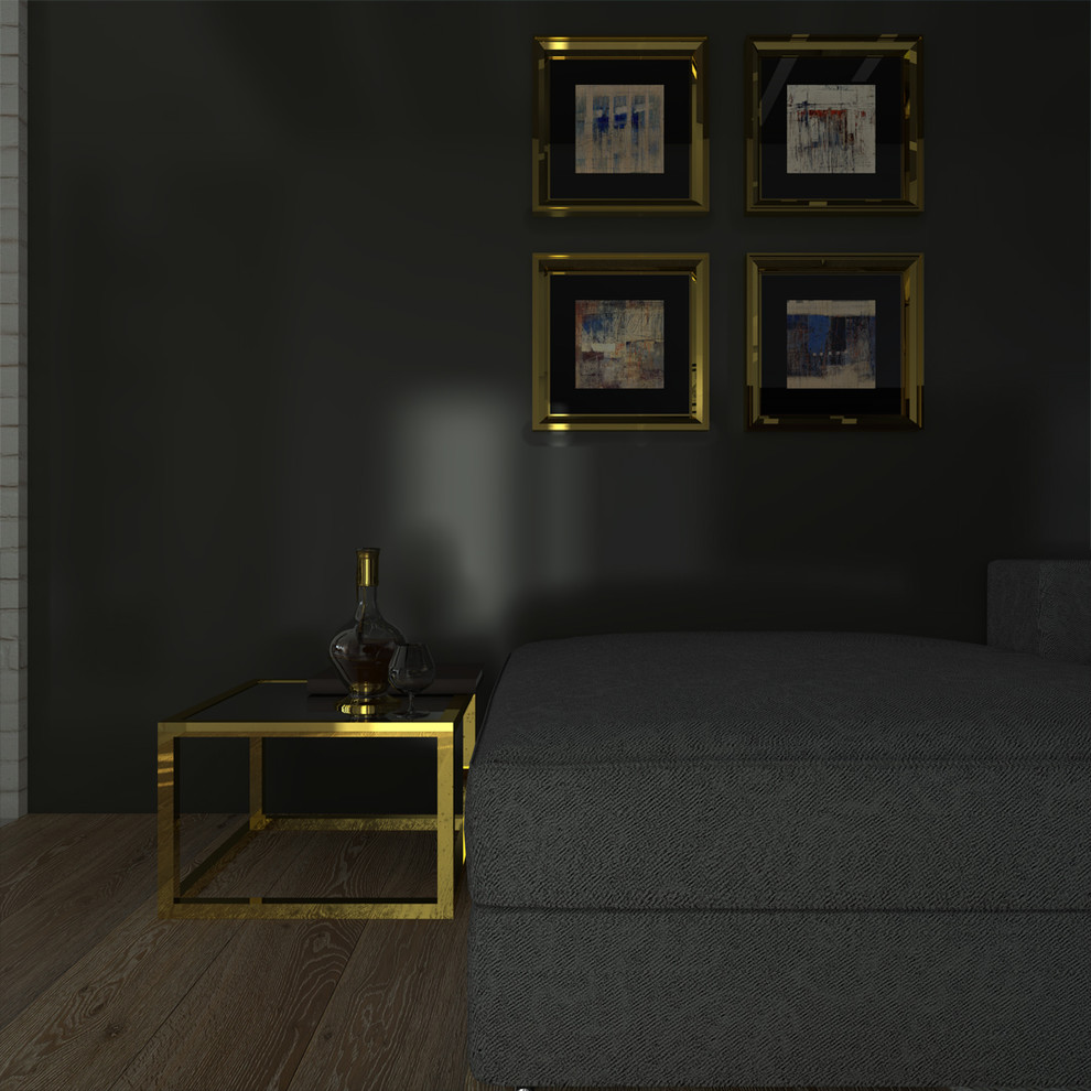 Дом из четырех 40-ft HC морских контейнеров. Интерьер