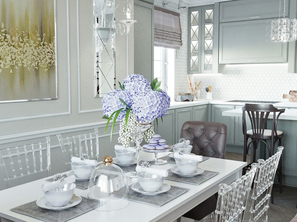 Дизайн интерьера кухни-гостиной, Воронеж