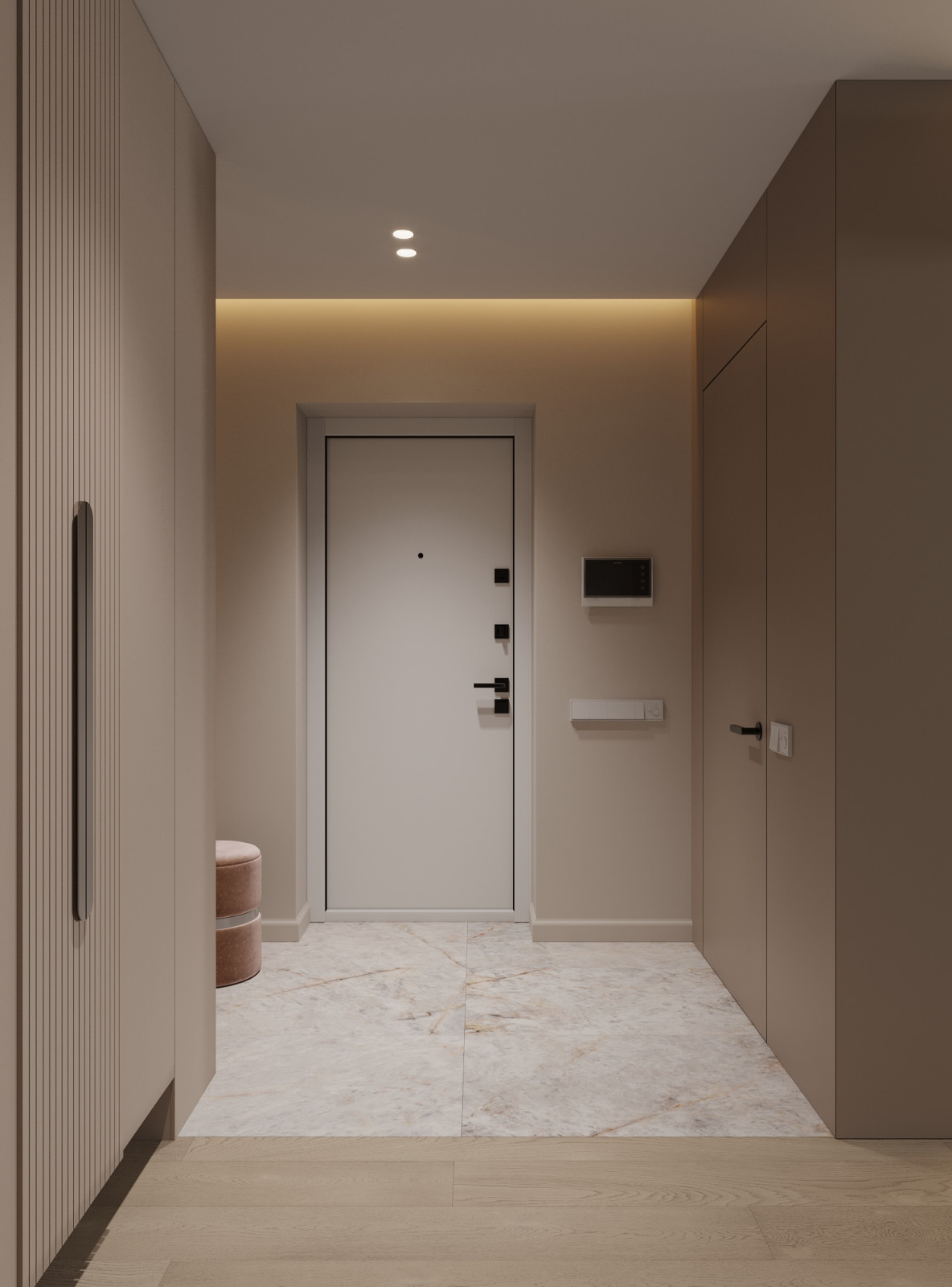 Сокол, 100кв.м. нежный интерьер в бежевых тонах