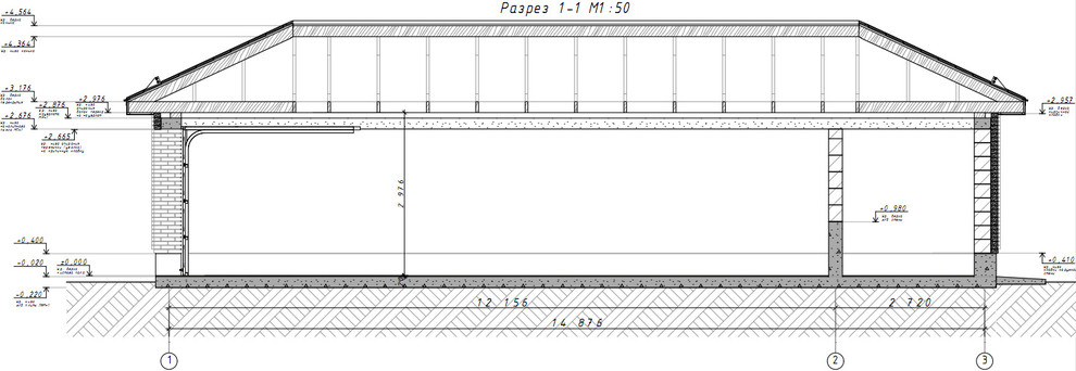 Проект отдельно стоящего гаража на 2 м./место