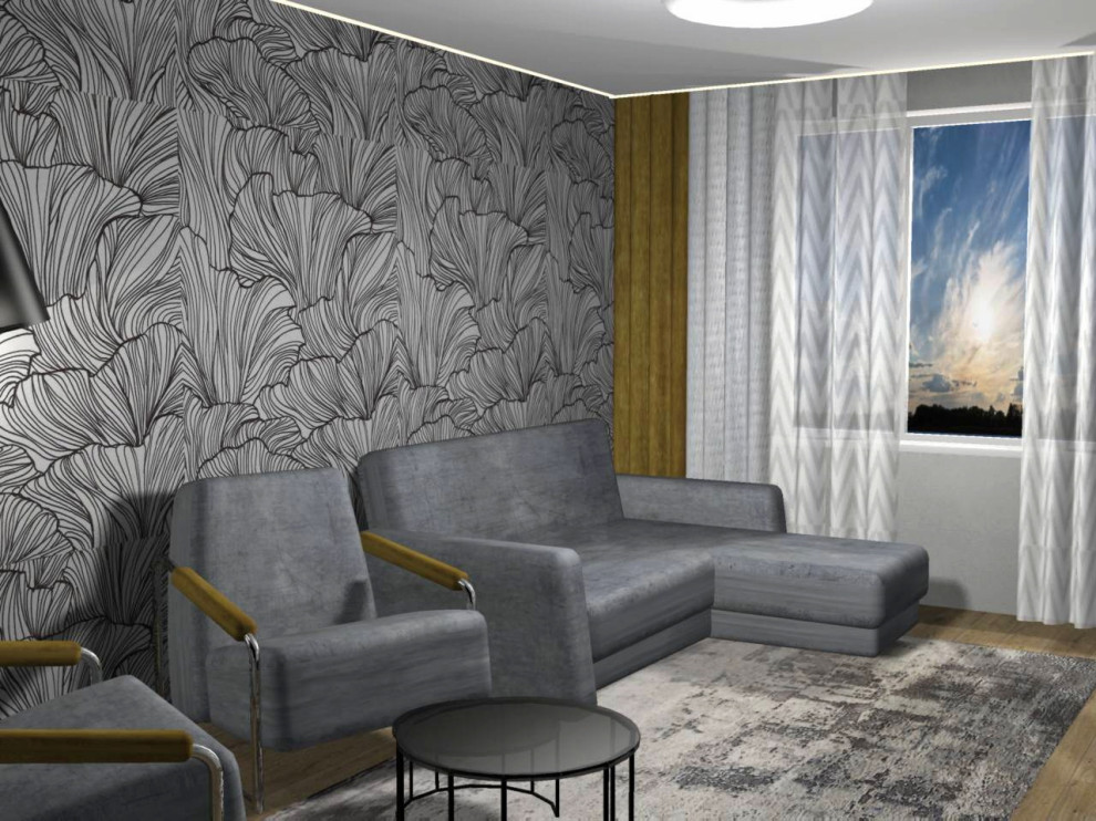 Проект квартиры в современном стиле с элементами лофта