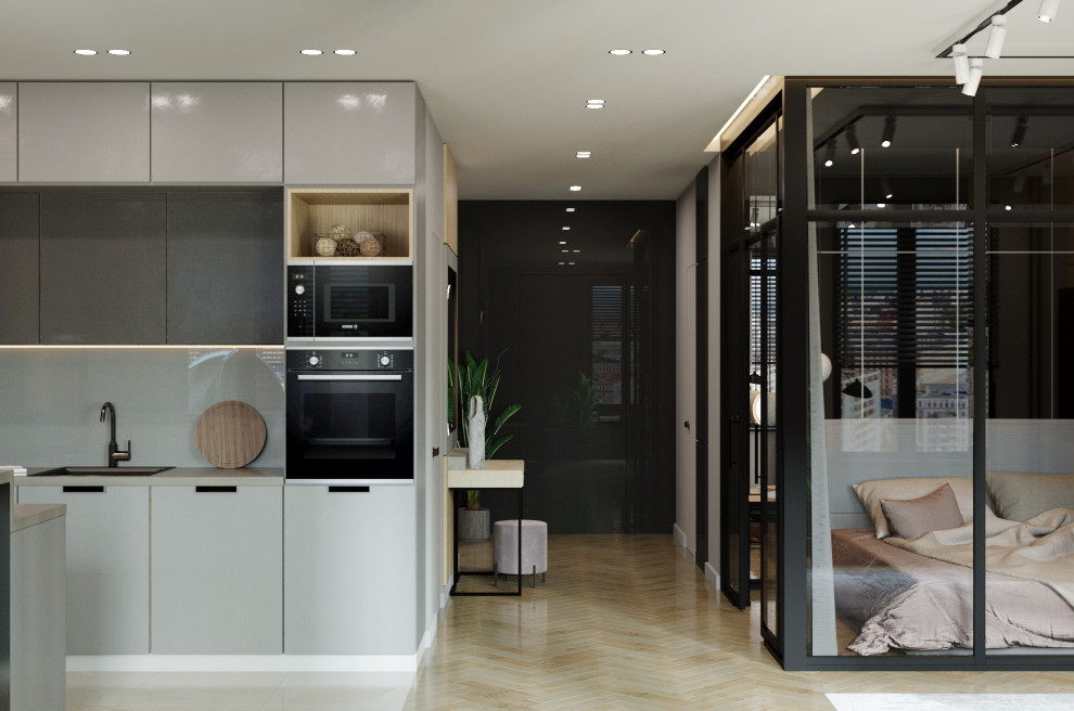 Проект двухкомнатной квартиры в современном стиле