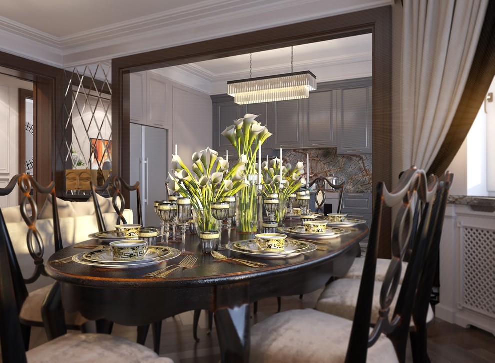 Project of Interiors at private flat at Molodogvardeyskaya Street, Moscow