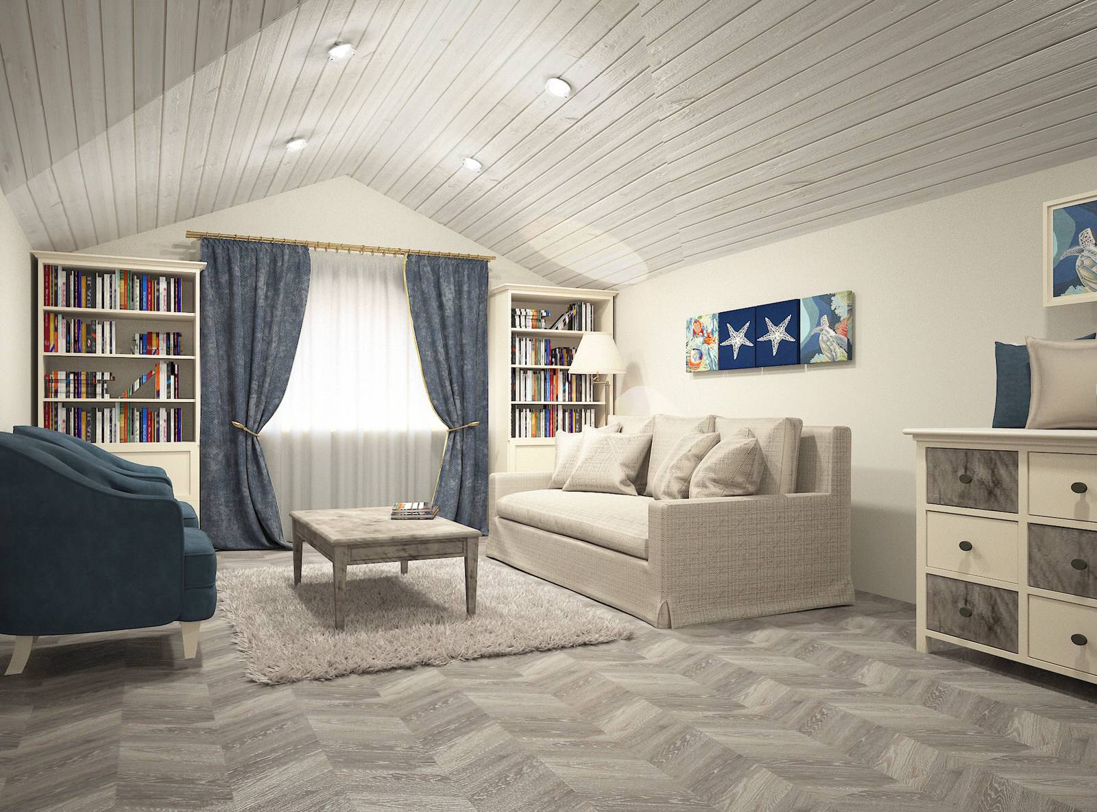 Обложка проекта: Дизайн-проект интерьера загородного дома 500 м2