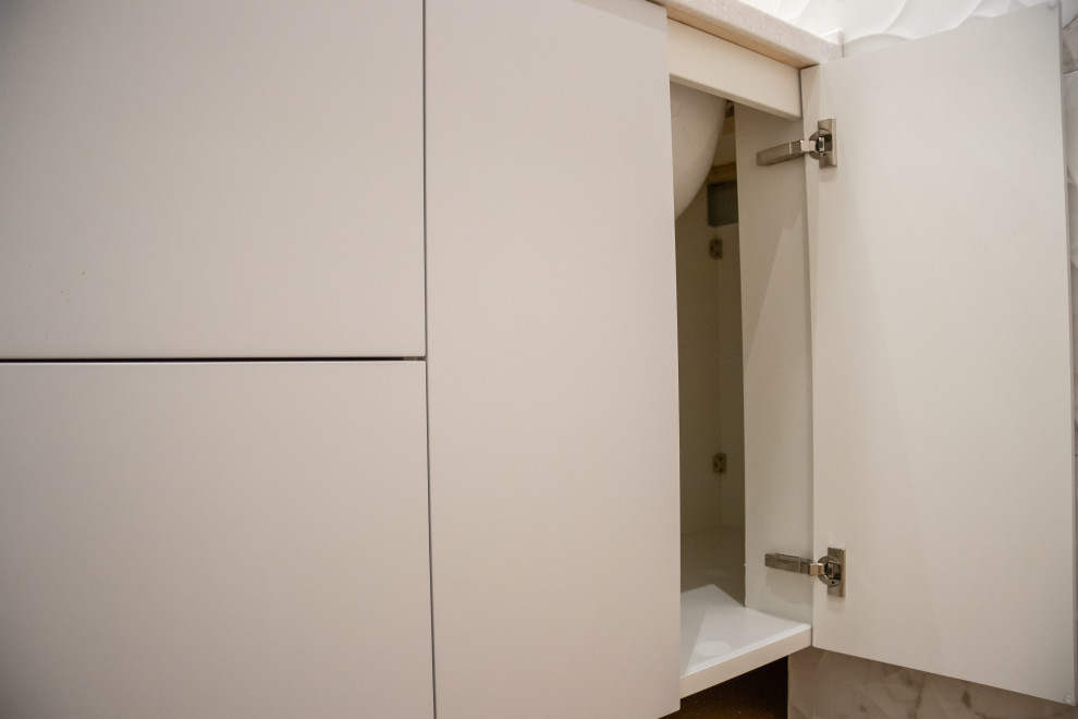 Многоугольная тумба под раковину ванную комнату