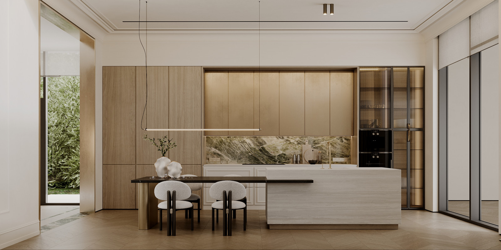 Просторная гостиная а коттедже