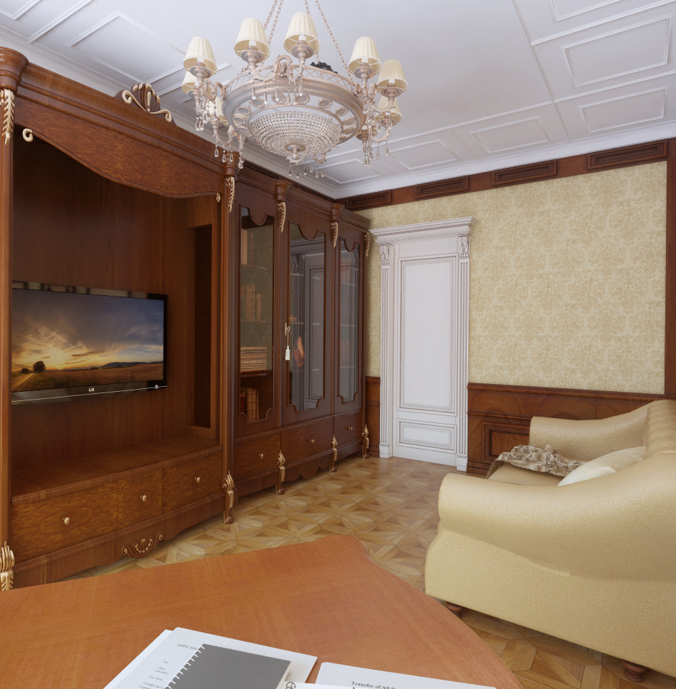 Дизайн-проект квартиры в классическом стиле, Санкт-Петербург