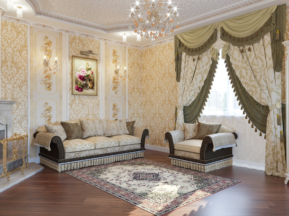 Классическая гостиная и кабинет в с.Ямном для семейной пары.