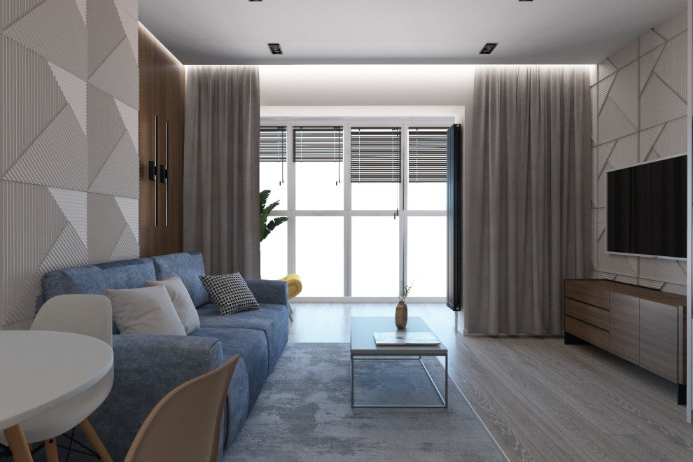 Обложка проекта: Однокомнатная квартира для молодого мужчины ЖК Снегири