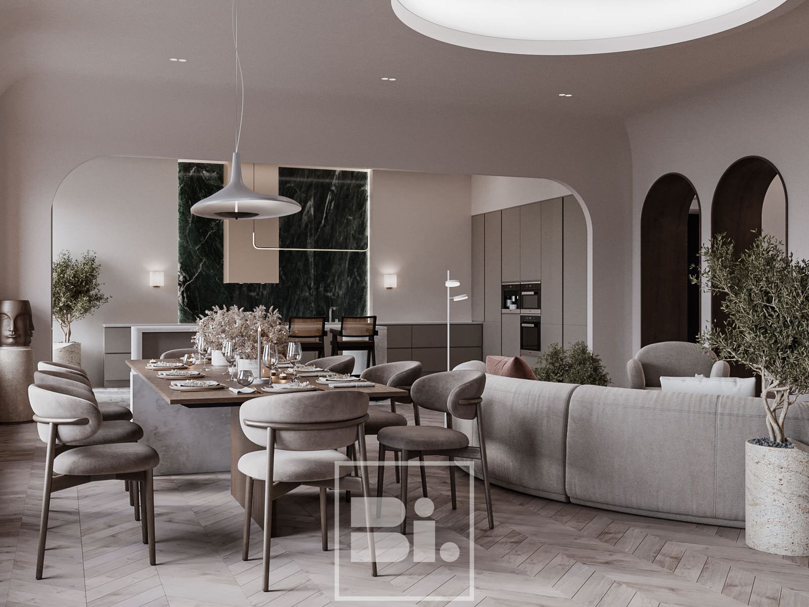 Проект кухни-гостиной в г. Санкт-Петербург