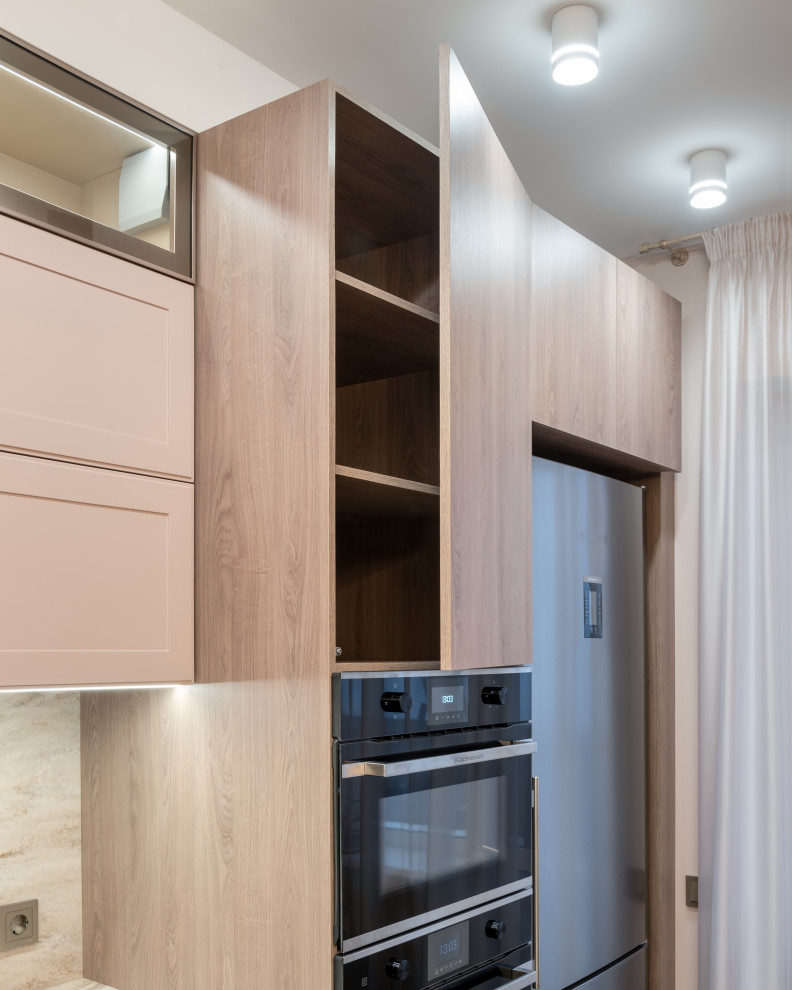 Кухня в нежных оттенках