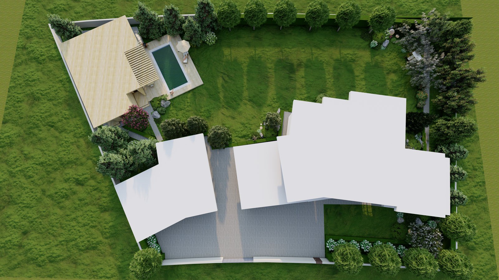 Обложка проекта: Лаконичный сад. КП Райт Вилладж