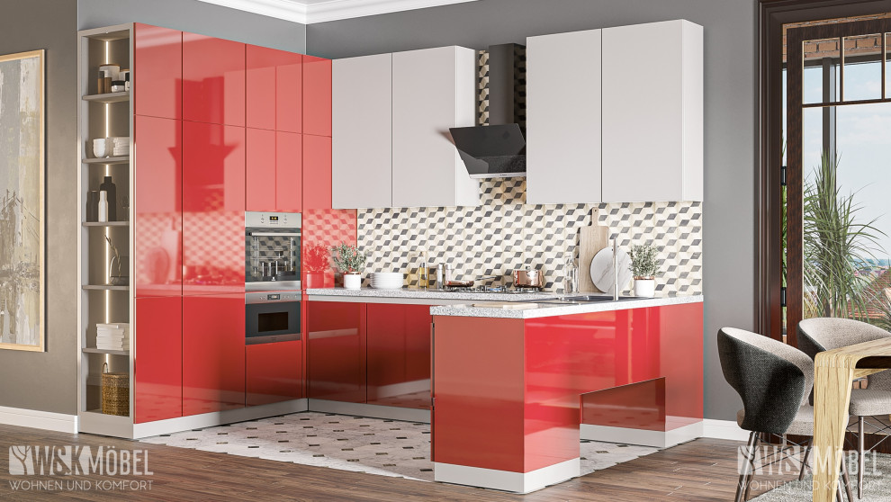 Обложка проекта: Кухня глянцевый пластик