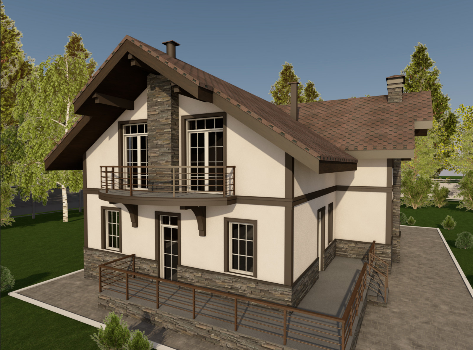 Дизайн фасадов загородных домов