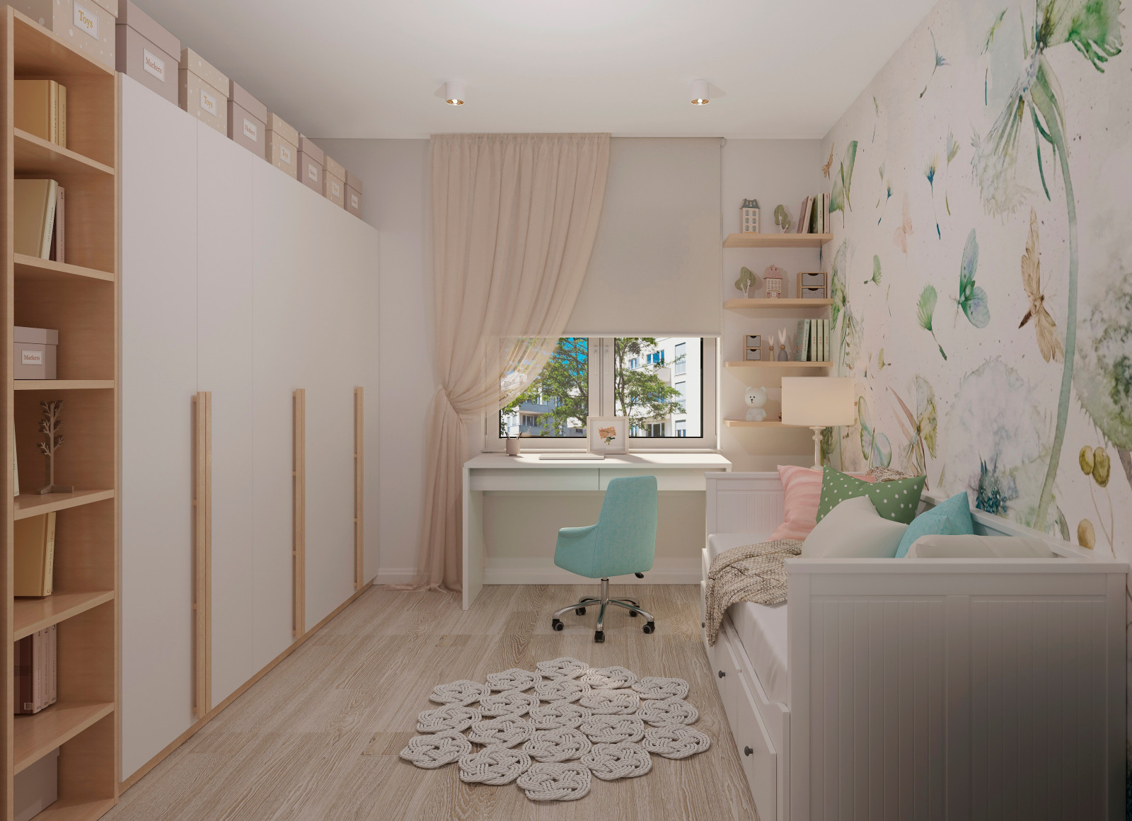 Обложка проекта: Siebenzimmerwohnung in Berlin, im skandinavischen Stil.