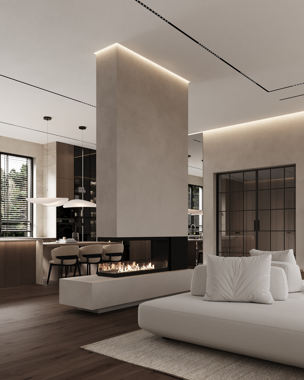 Проект интерьера для загородного дома в Липецке