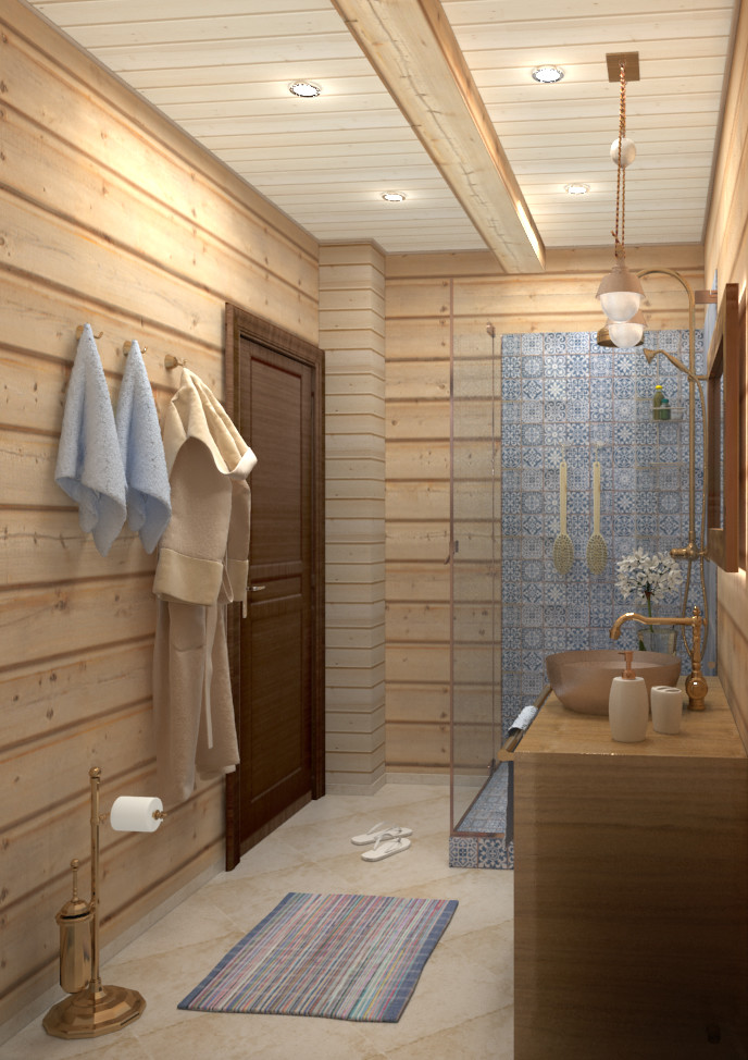 Ванная Кантри, Шале