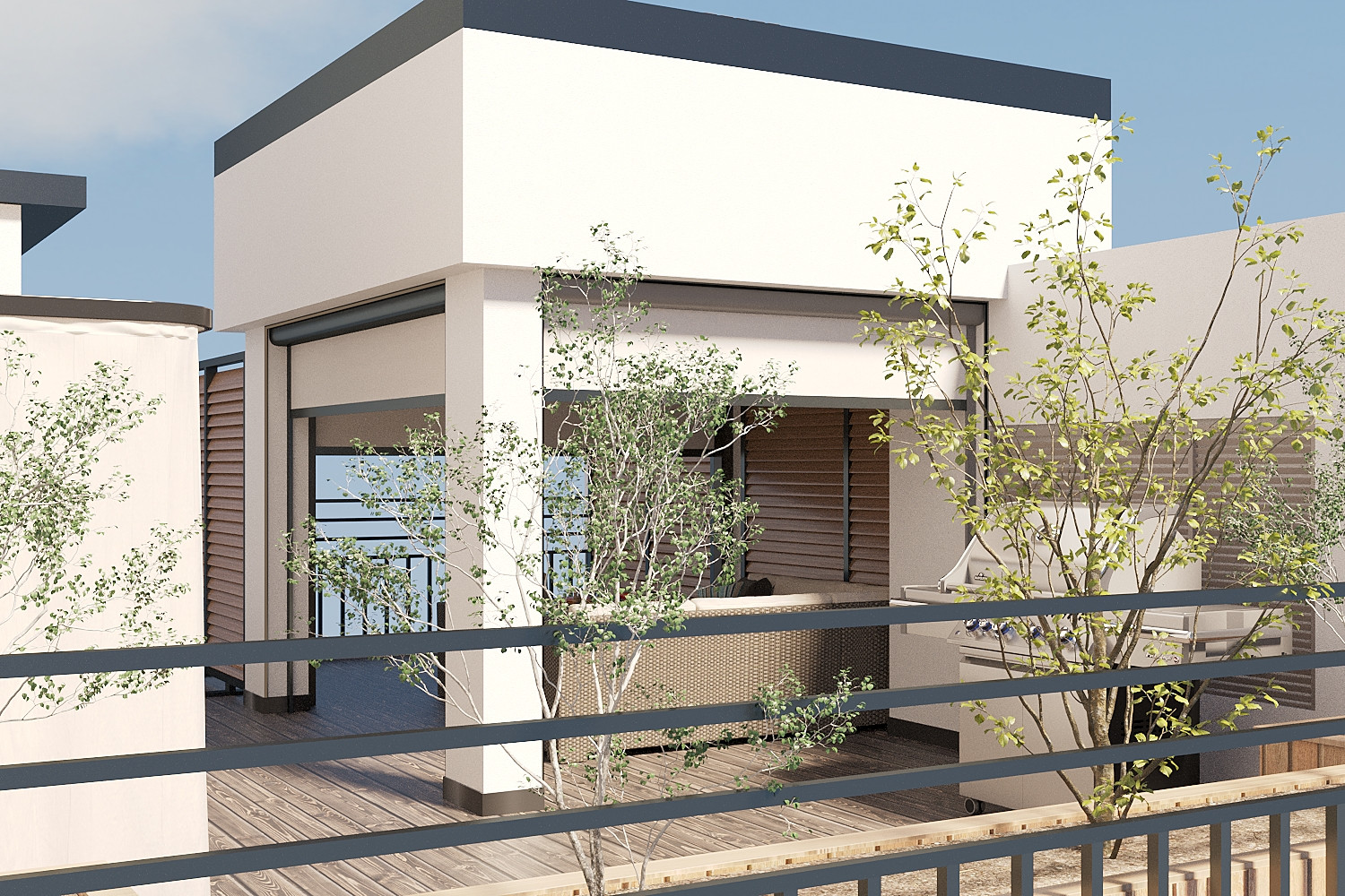 Дизайн интерьера террасы в квартире ЖК "Квартал на Некрасова"