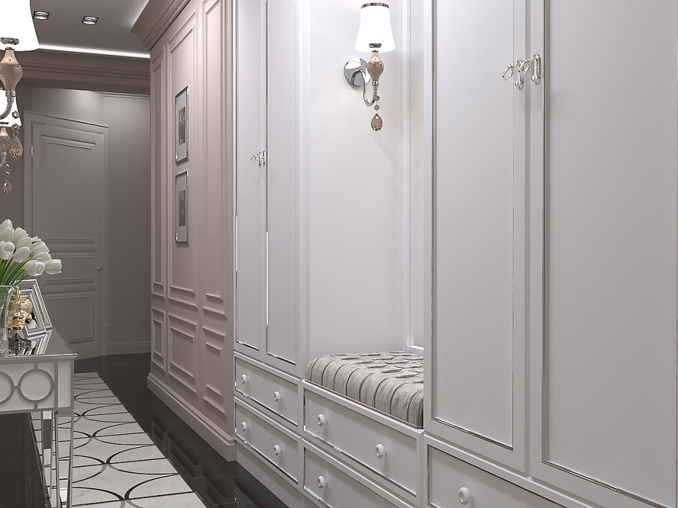 Интерьер коридора в ЖК "Цезарь"