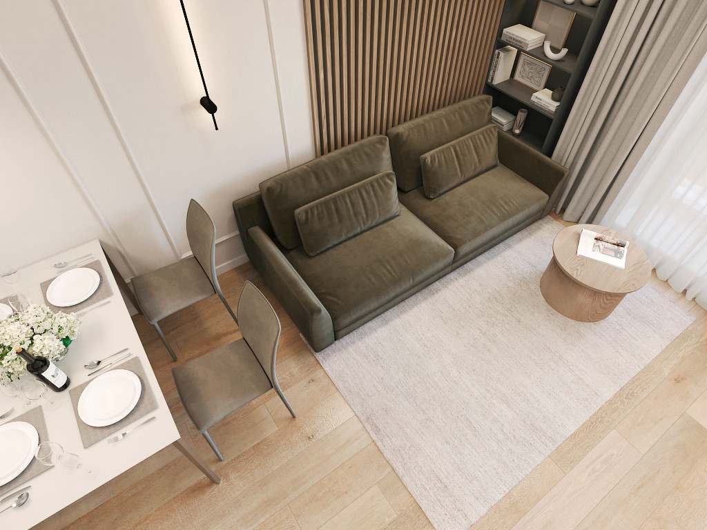 Кухня-гостиная в современном стиле 25 м.кв