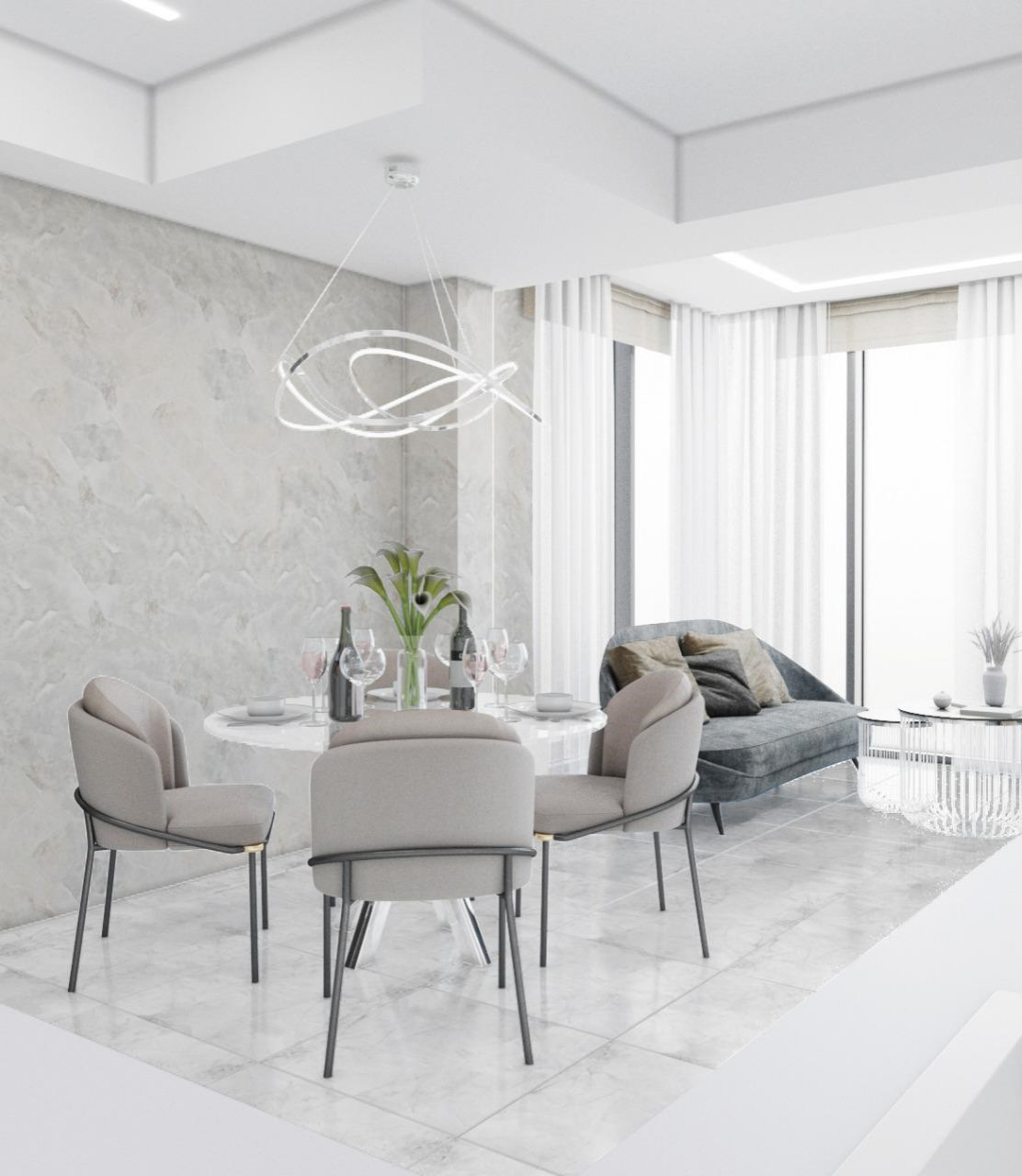 Проект 2-х комнатной квартиры в Апартаментах Лахта Плаза