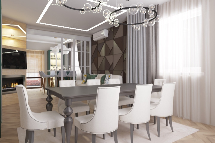 Кухня-столовая в Подмосковье