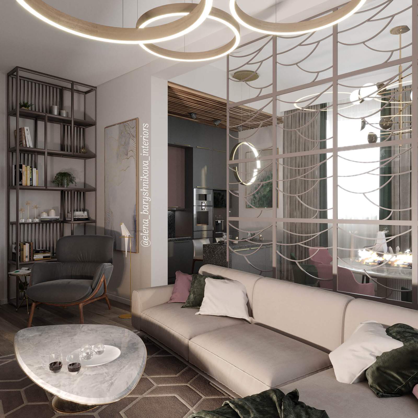 Дизайн проект квартиры 130м2 "Курорт в городе" (Resort in the City)