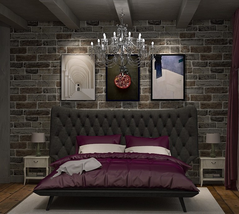 Спальня в стиле Гранж