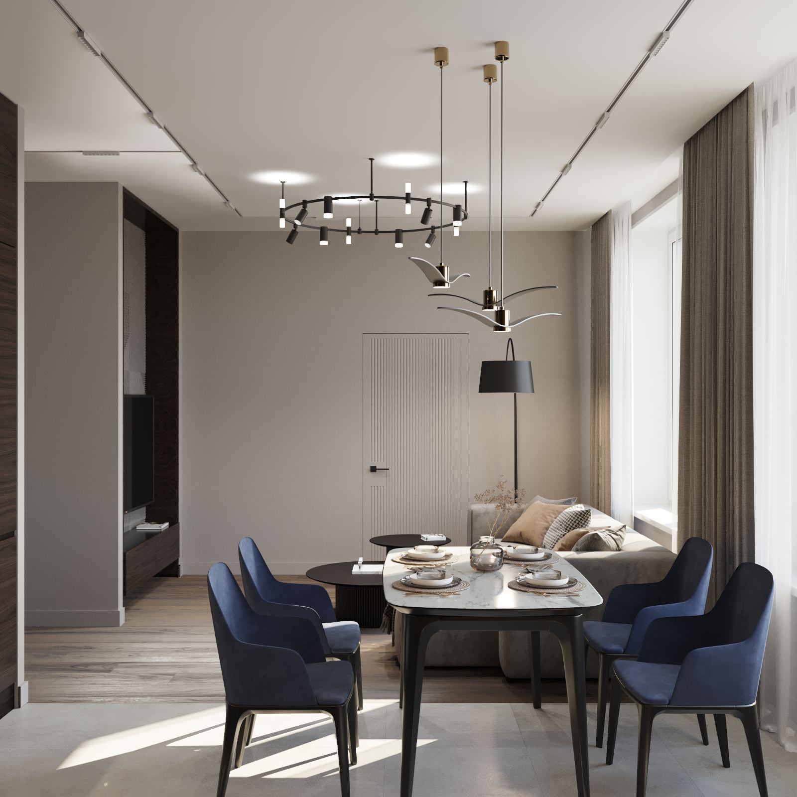 Двухкомнатная квартира для молодой семейной пары