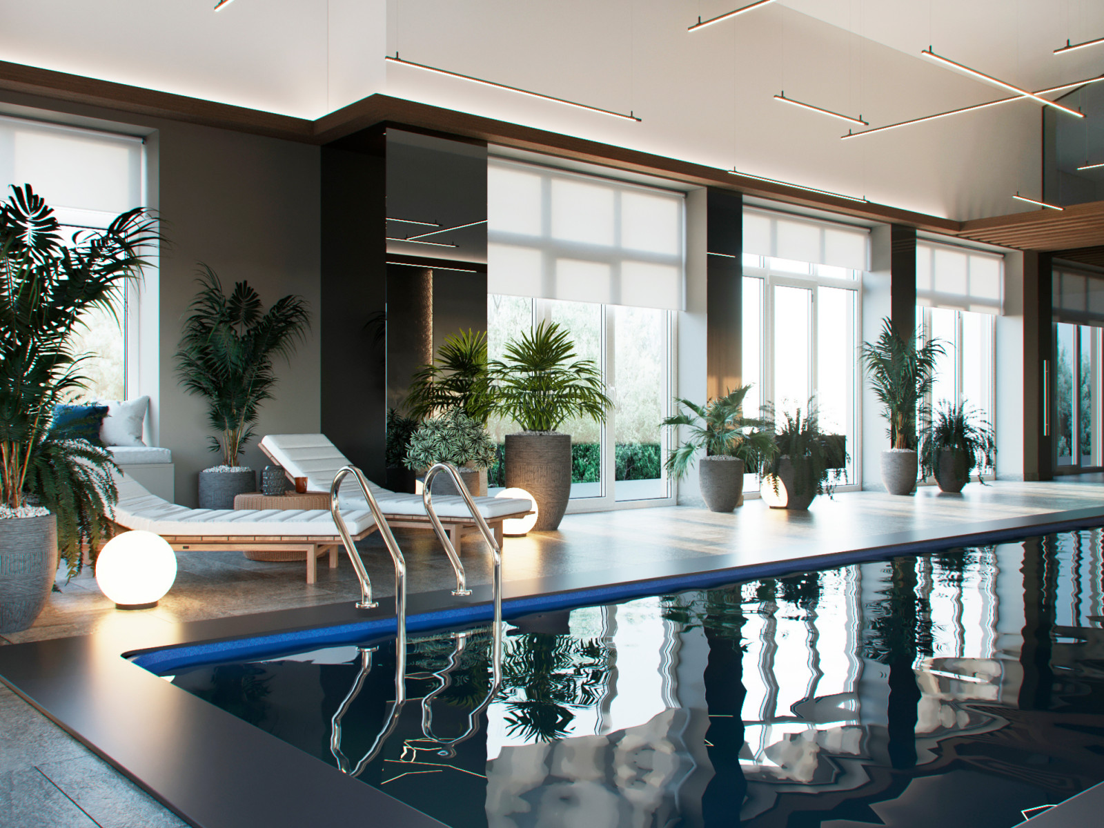 Обложка проекта: интерьер бассейна в частном доме