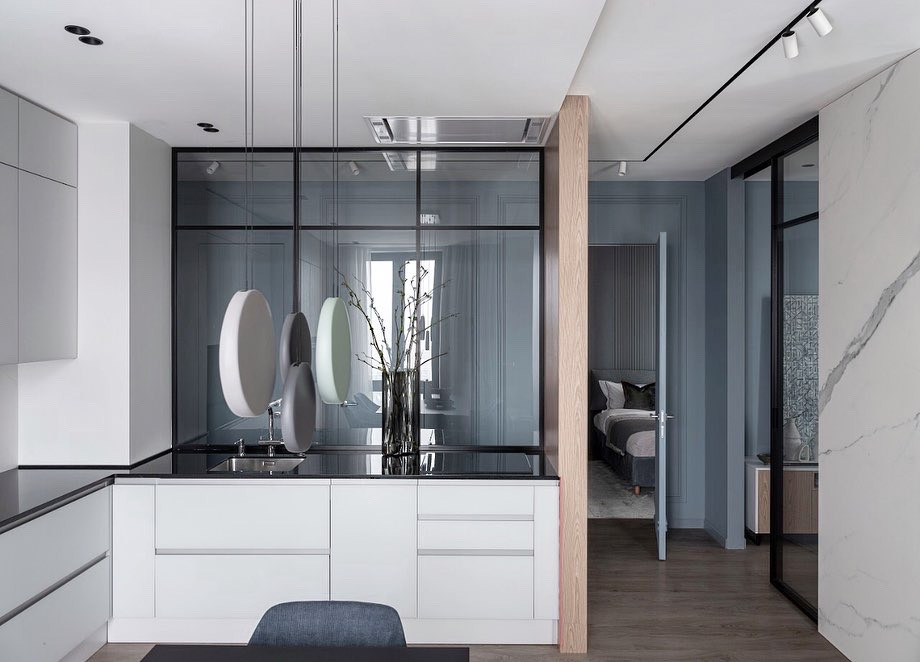 Houzz тур: Квартира с прозрачным кабинетом