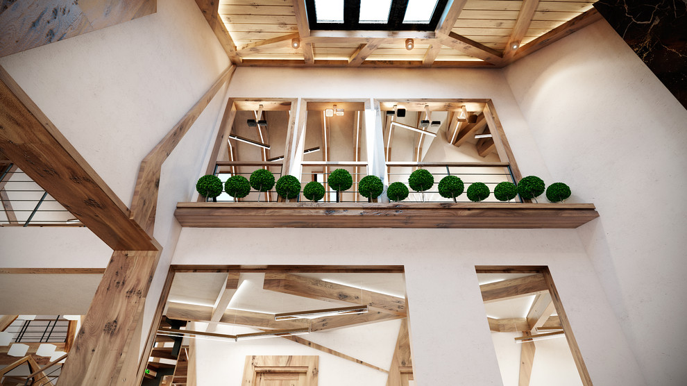 Современная интерпретация шале, просторный загородный дом