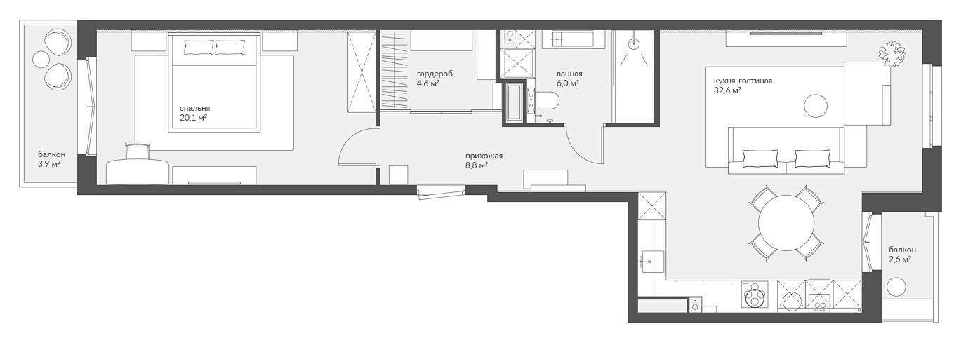 Обложка проекта: ЖК Жемчужина, 78 м2